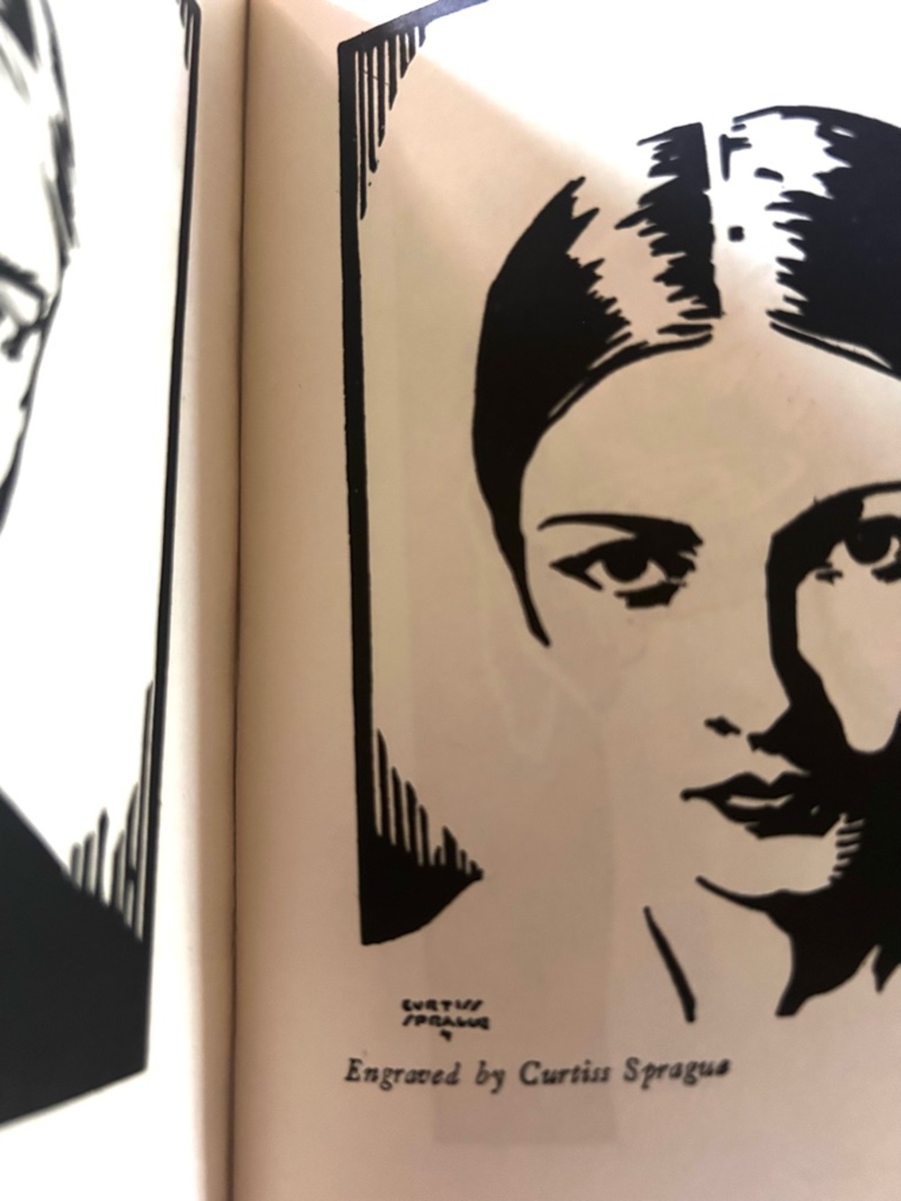 Vintage block printing book w/ frame-worthy art pages. Pub. 1928;1944 printing.